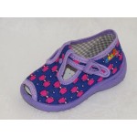 016 AC фиолетовый+малиновый Туфли летние текстильные, кожа 18-27(10)